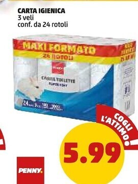 PENNY Penny carta igienica offerta
