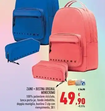 Conad Superstore Monocromo - zaino + bustina original offerta