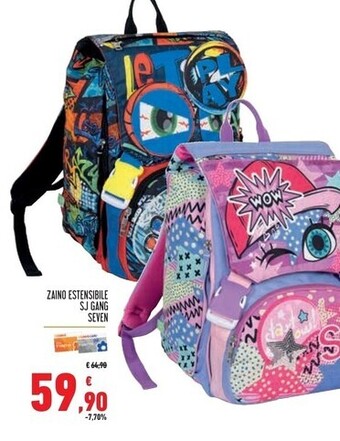 Conad Superstore Seven zaino estensibile sj gang offerta