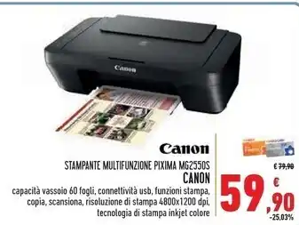Canon stampante multifunzione pixima mg2550s