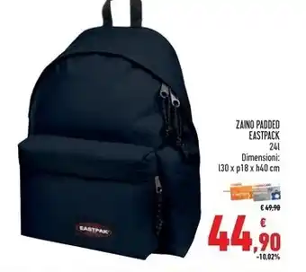 Conad Superstore Eastpak zaino padded offerta