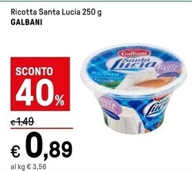 Iper La Grande Galbani ricotta santa lucia offerta
