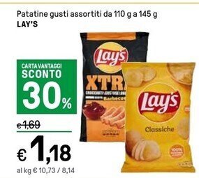 Iper La Grande Lay's patatine gusti assortiti offerta