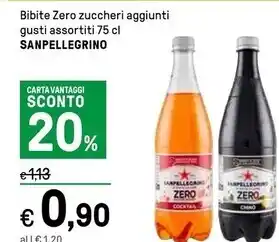 Iper La Grande San pellegrino bibite zero zuccheri aggiunti offerta