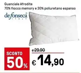 Iper La Grande Defonseca guanciale afrodite 70% fiocco memory e 30% poliuretano espanso offerta