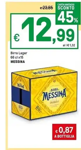 Iper La Grande Messina birra lager offerta