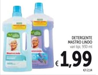 Spazio Conad DETERGENTE MASTRO LINDO vari tipi, 930 ml offerta