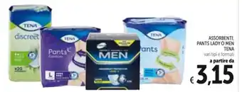 Spazio Conad ASSORBENTI, PANTS LADY O MEN TENA vari tipi e formati offerta