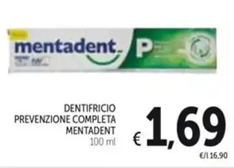 Spazio Conad DENTIFRICIO PREVENZIONE COMPLETA MENTADENT 100 ml offerta