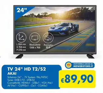 MD Discount Akai tv 24 hd t2/s2 offerta