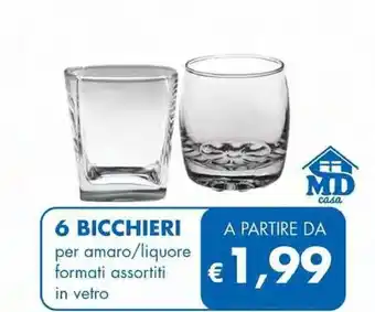 MD Discount 6 bicchieri offerta
