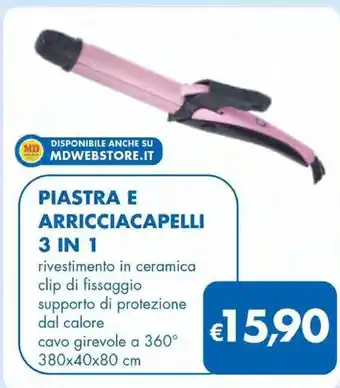 MD Discount Piastra e arricciacapelli 3 in 1 offerta