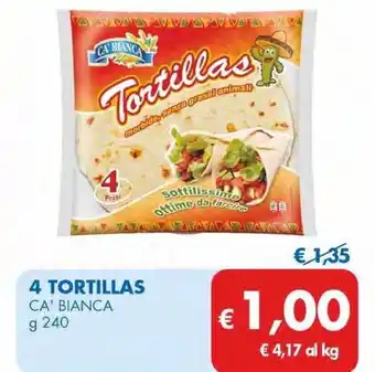MD Discount Ca' bianca 4 tortillas offerta