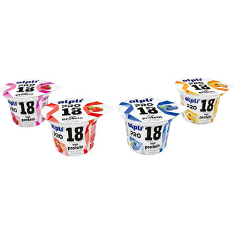 Yogurt alpli' pro frutta gusti assortiti 180 gr
