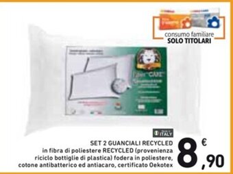 Spazio Conad SET 2 GUANCIALI RECYCLED offerta