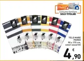 Spazio Conad TELO MARE PAREO 90 x 175 cm, colori assortiti offerta