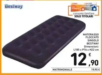 Spazio Conad MATERASSO FLOCCATO SINGOLO BESTWAY Dimensioni: L185 x P76 x H22 cm offerta