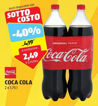 ALDI COCA COLA 2 x 1,75 l offerta