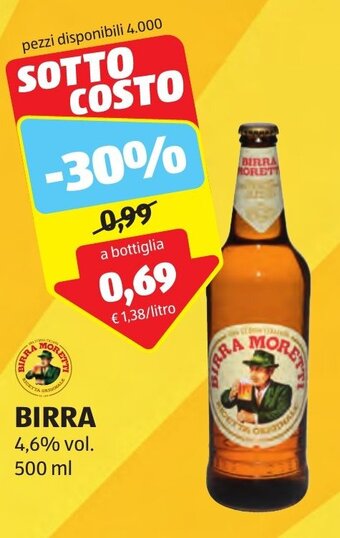 ALDI BIRRA 4,6% vol. 500 ml offerta