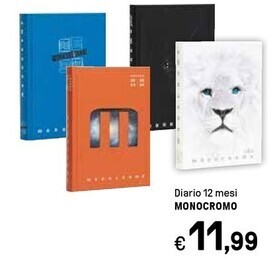 Iper La Grande Monocromo - diario 12 mesi offerta