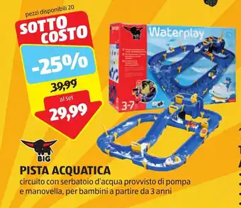 ALDI BIG PISTA ACQUATICA circuito con serbatoio d'acqua provvisto di pompa e manovella, per bambini a partire da 3 anni offerta