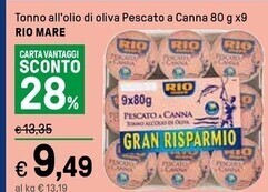 Iper La Grande Rio mare tonno all'olio di oliva pescato a canna offerta