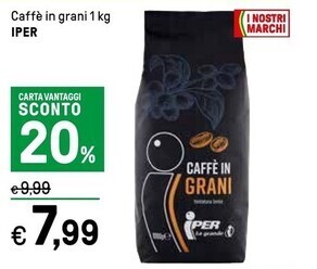 Iper La Grande Iper caffè in grani offerta