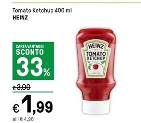 Iper La Grande Heinz tomato ketchup offerta