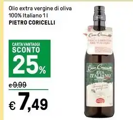 Iper La Grande Pietro coricelli olio extra vergine di oliva 100 % italiano offerta
