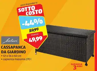 belavi. CASSAPANCA DA GIARDINO  •121x56x60 cm • capienza massima 270 l