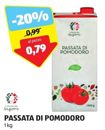 ALDI I COLORI DEL sapore PASSATA DI POMODORO 1 kg offerta