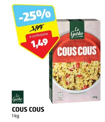 ALDI Le Gusto COUS COUS 1 kg offerta