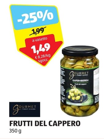ALDI GOURMET FINEST CUISINE FRUTTI DEL CAPPERO 350 g offerta