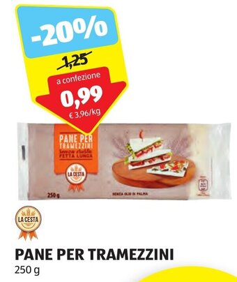 ALDI LA CESTA PANE PER TRAMEZZINI 250 g offerta