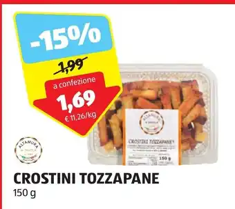 ALDI CROSTINI TOZZAPANE 150 g offerta