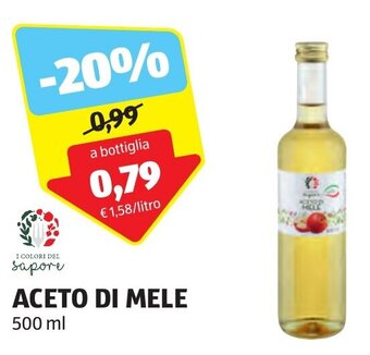 ALDI I COLORI DEL sapore ACETO DI MELE 500 ml offerta
