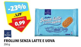ALDI Buon'Ora FROLLINI SENZA LATTE E UOVA 250 g offerta