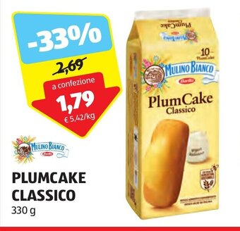 ALDI MULINO BIANCO PLUMCAKE CLASSICO 330 g offerta