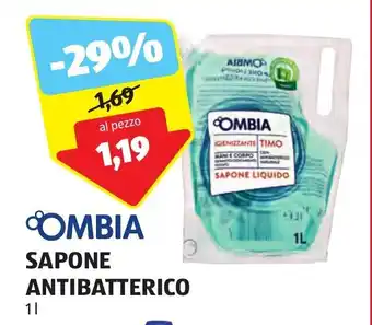 ALDI OMBIA SAPONE LIQUIDO 1L offerta