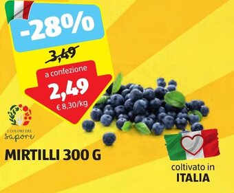 ALDI I COLORI DEL sapore MIRTILLI 300 G offerta