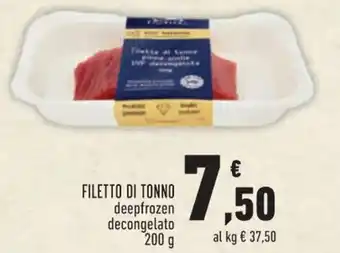 Conad City FILETTO DI TONNO deepfrozen decongelato 200 g offerta