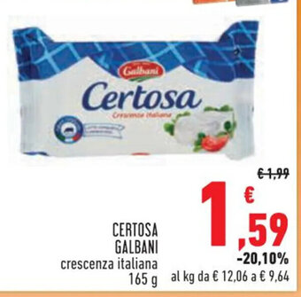 Conad City CERTOSA GALBANI crescenza italiana 165 g offerta