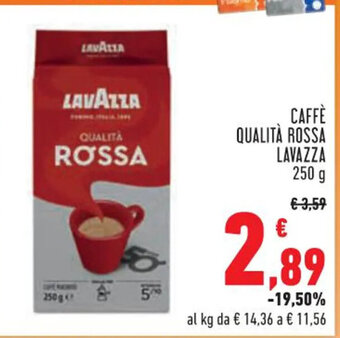 Conad City CAFFÈ QUALITÀ ROSSA LAVAZZA 250 g offerta