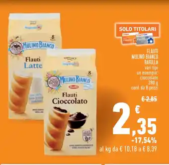 Conad City FLAUTI MULINO BIANCO BARILLA vari tipi un esempio: cioccolato 280 g conf. da 8 pezzi offerta