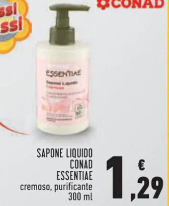 Conad City SAPONE LIQUIDO CONAD ESSENTIAE cremoso, purificante 300 ml offerta