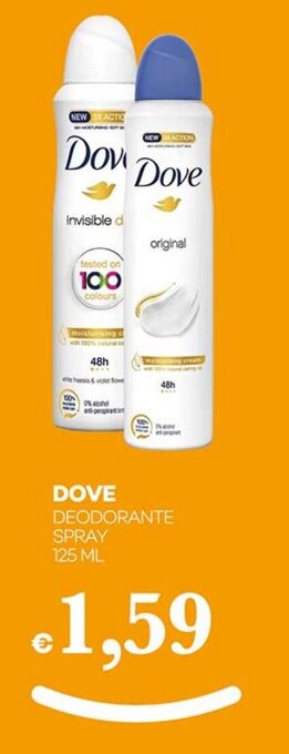 Pilato DOVE DEODORANTE SPRAY 125 ML offerta