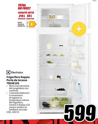 Electrolux Frigorifero Doppia Porta da Incasso TB2AE16S