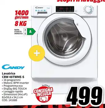 MediaWorld CANDY Lavatrice CBW 48TWME-S offerta