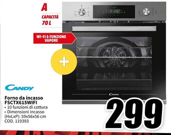 MediaWorld CANDY Forno da incasso FSCTX615WIFI offerta