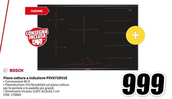 MediaWorld BOSCH Piano cottura a induzione PXV875DV1E offerta